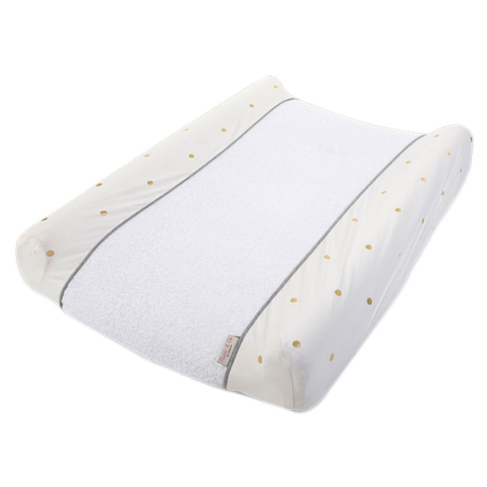 Childhome - Changing Cushion Cover Jersey Gold Dots - White