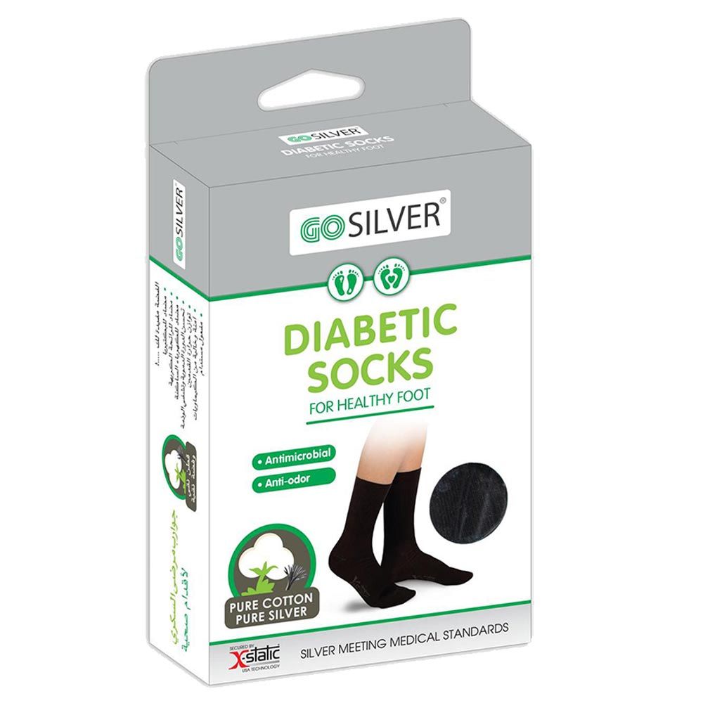 Go Silver - Diabetic Socks - Brown