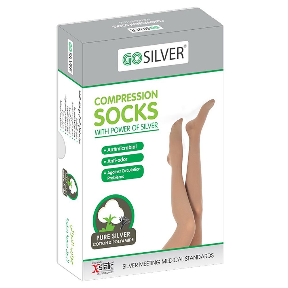 Go Silver - Maternity Full Length Socks Class 1 - Nude