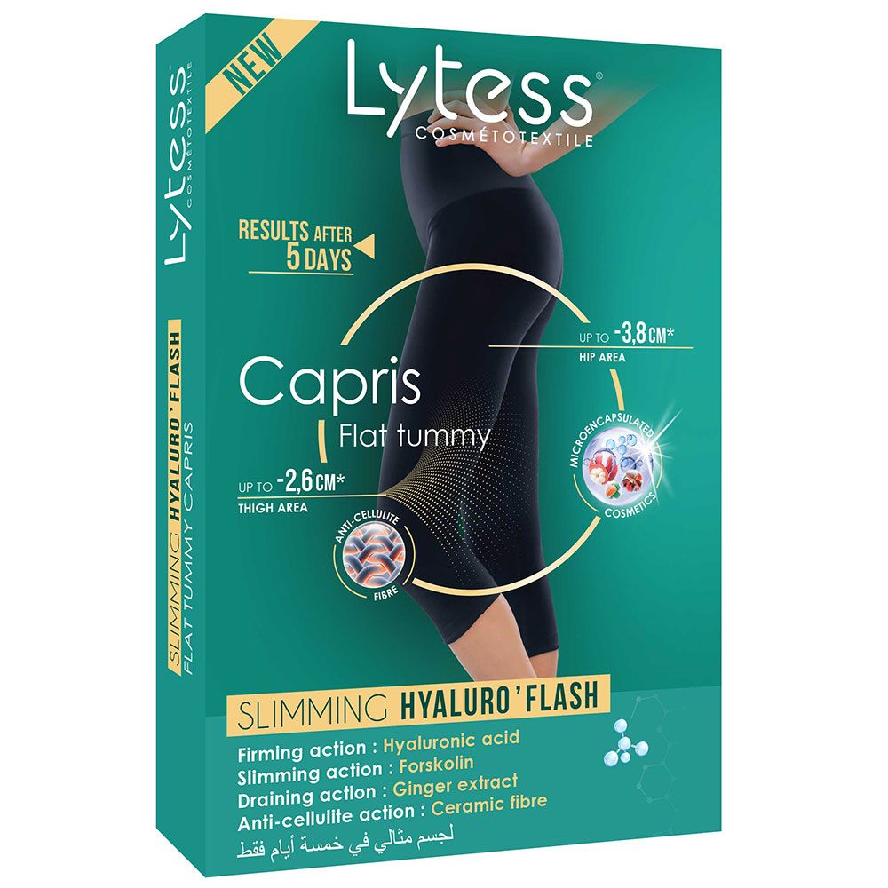 Lytess - Flat Tummy Capris - Slimming Hyaluro Flash - Black