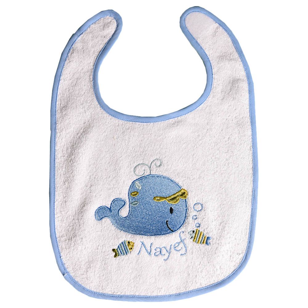 Creative Costumez - Personalized Baby Whale Bib & Towel Set