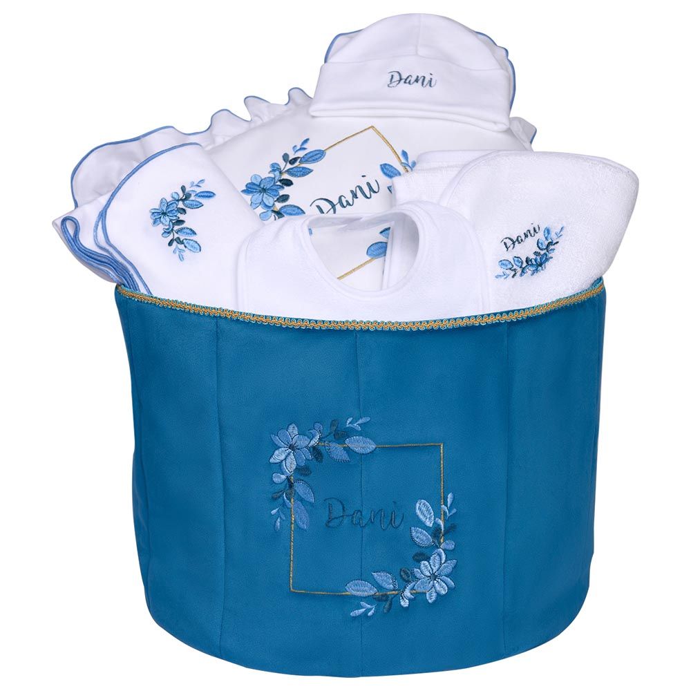 Creative Costumez - Set of 5 Baby Basket - White/Blue