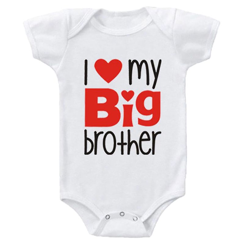 Matching Family - I Love My Big Brother Romper - White