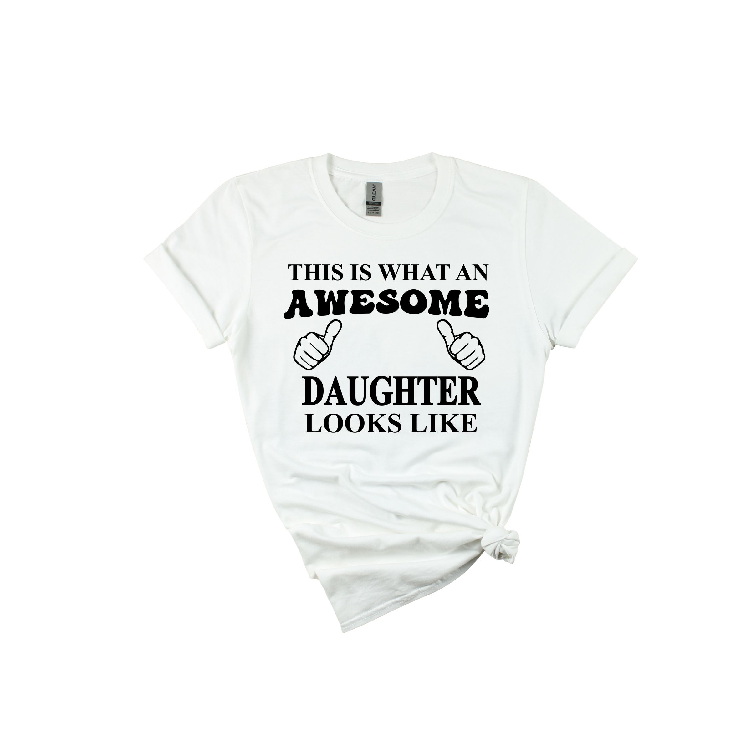 Matching Family Outfits - Awesome Daughter T-Shirt - White