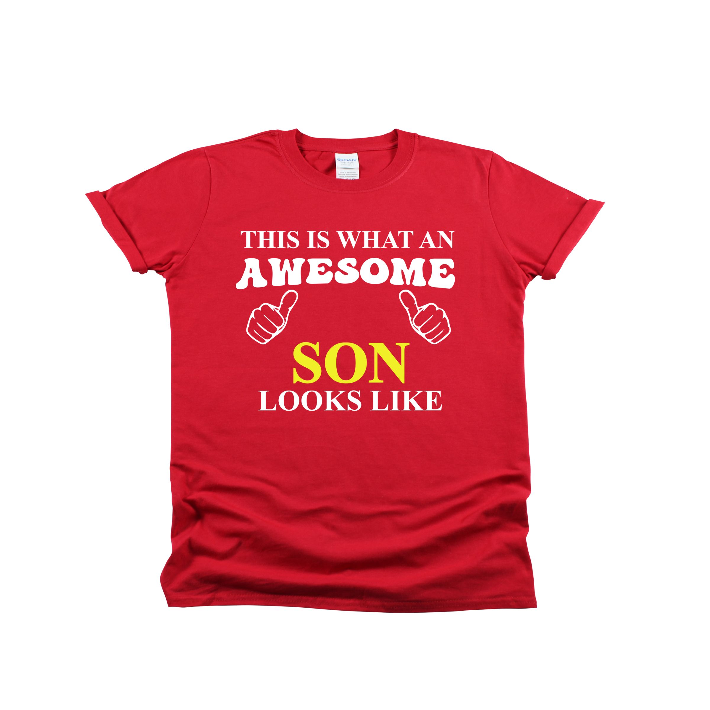 Matching Family Outfits - Awesome Son Looks T-Shirt - Red