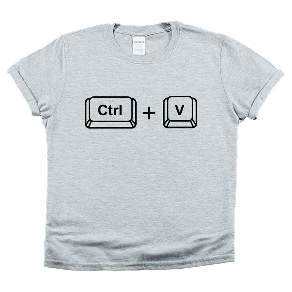 Matching Family Outfits - Son Ctrl+V T-Shirt - Grey