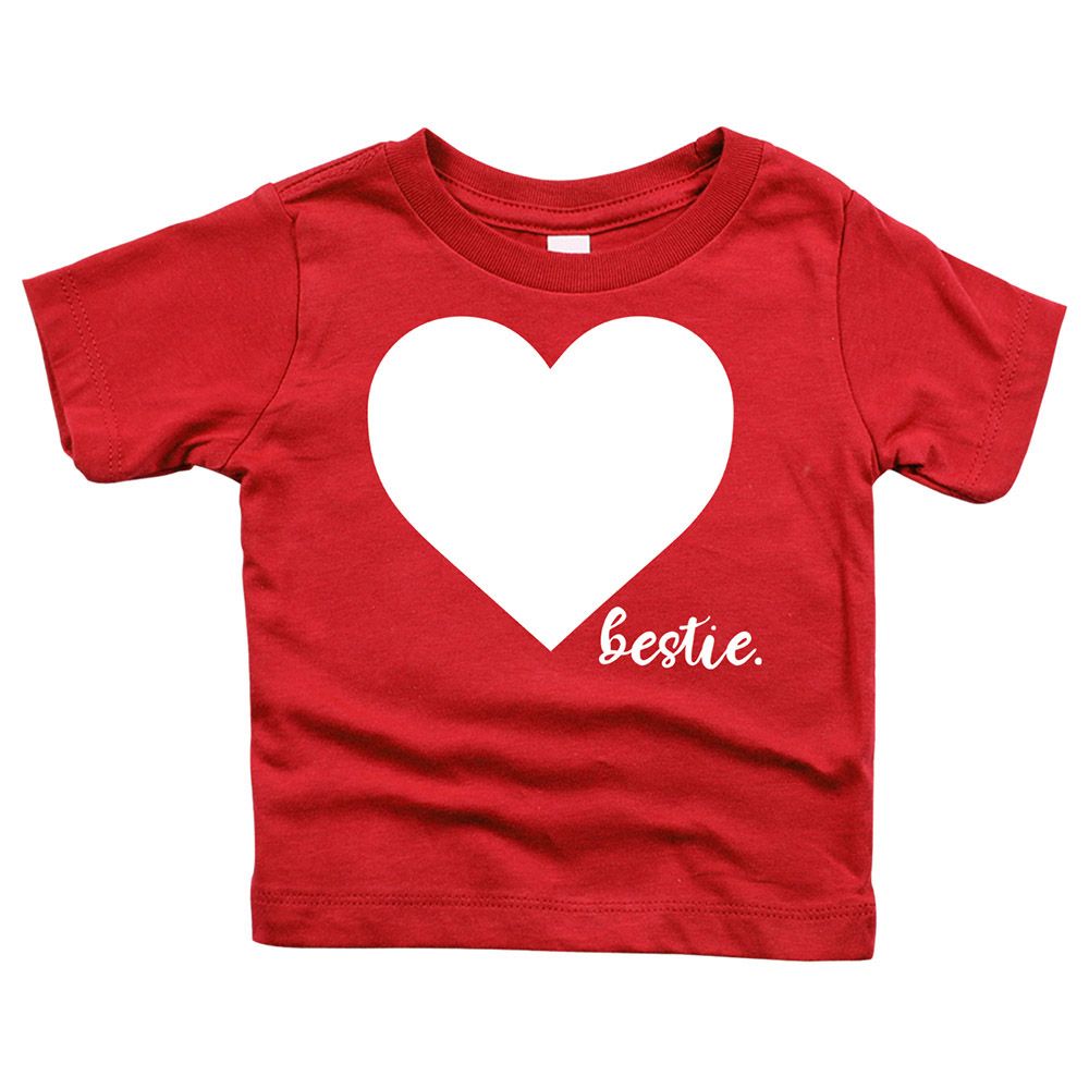 Matching Family Outfits - Daughter Bestie T-Shirt - Red