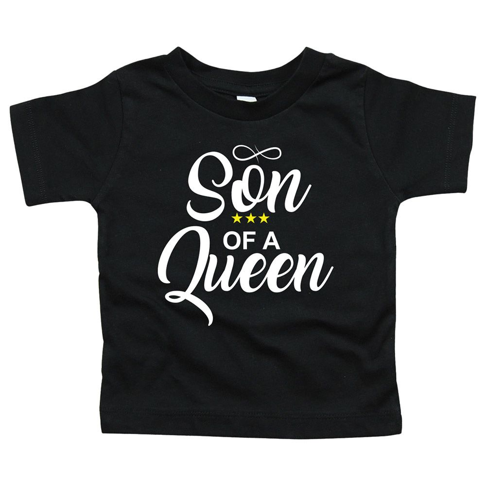 Matching Family Outfits - Son Of A Queen T-Shirt - Black