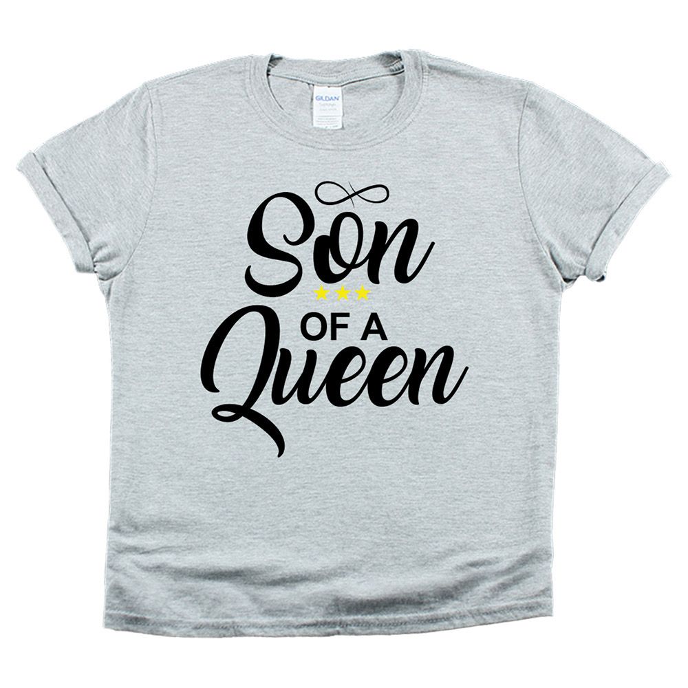 Matching Family Outfits - Son Of A Queen T-Shirt - Grey