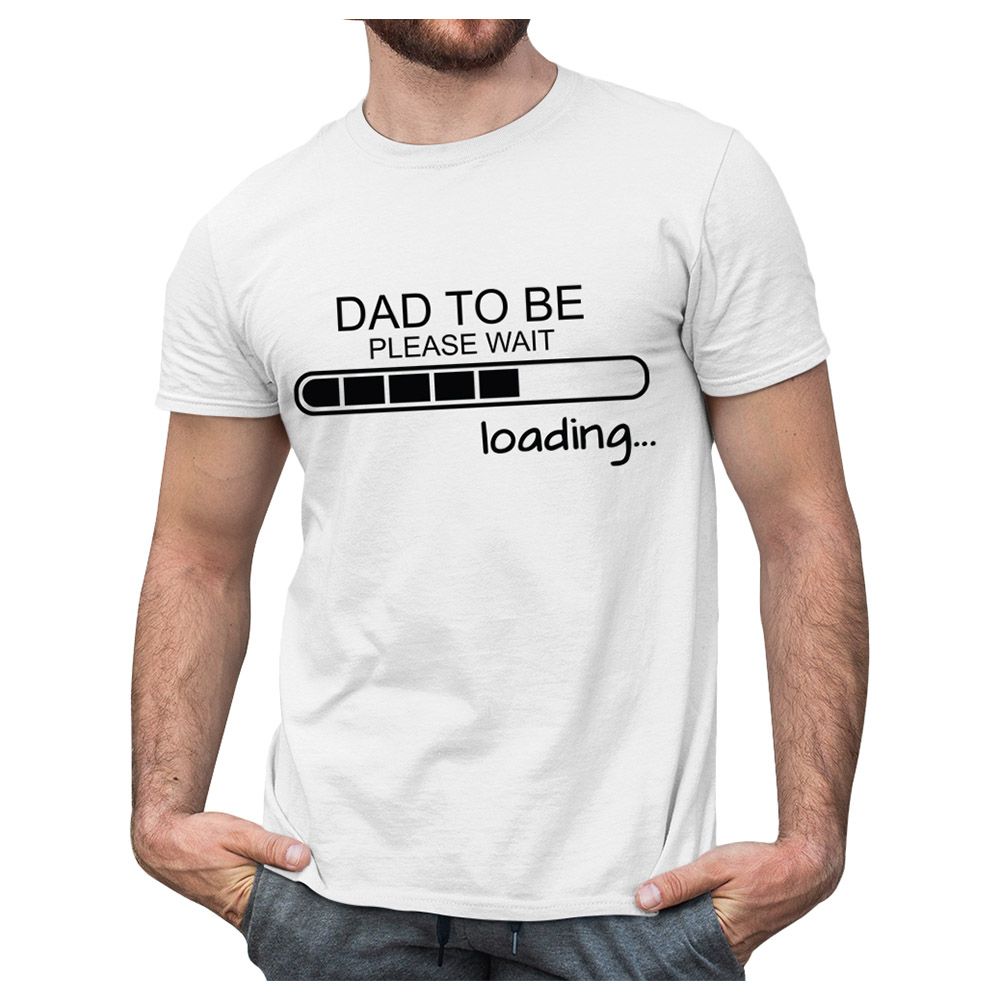 Matching Family Outfits - "Dad To Be - Loading" T-Shirt - White