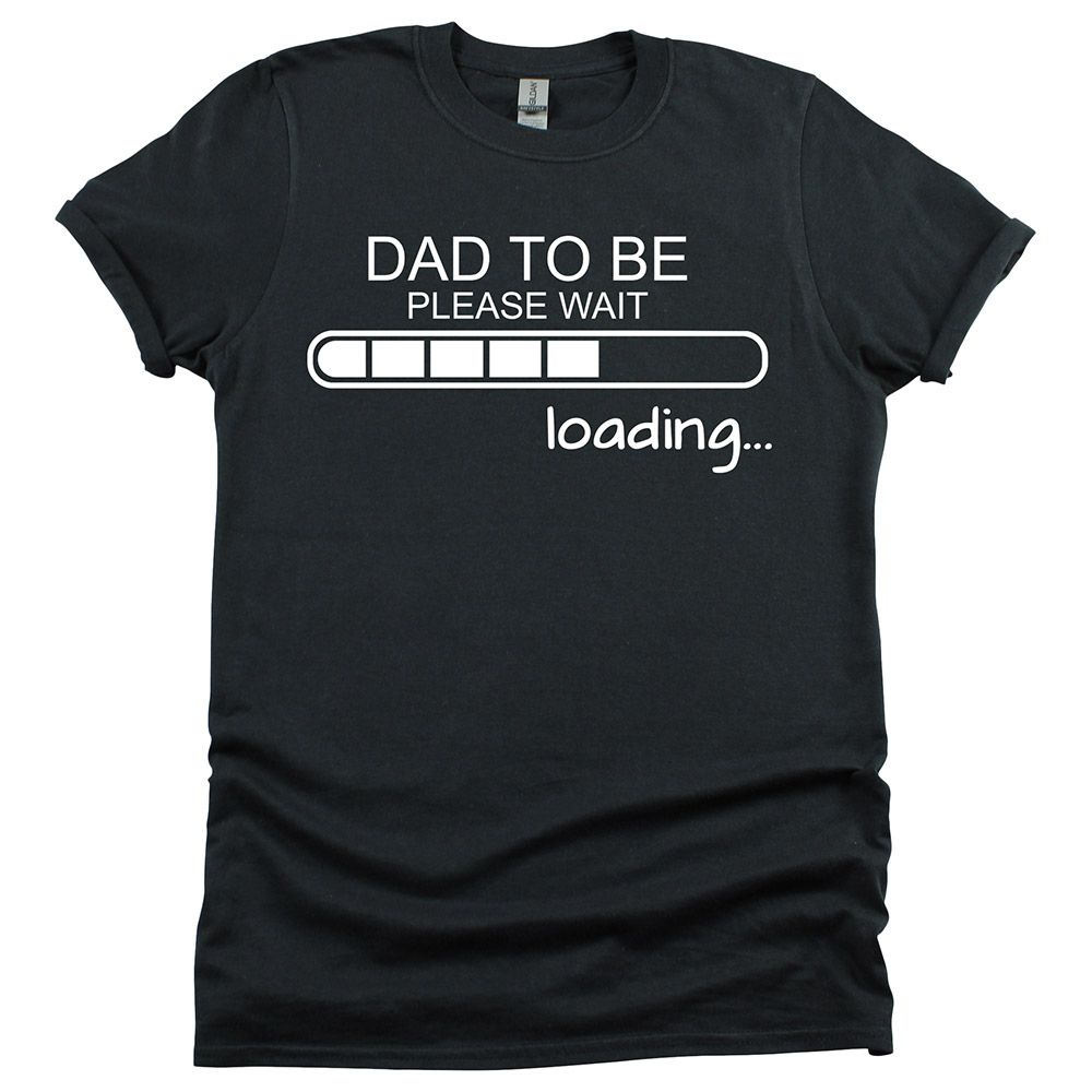 Matching Family Outfits - "Dad To Be - Loading" T-Shirt - Black