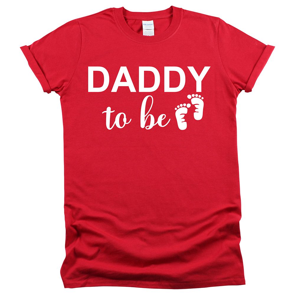 Matching Family Outfits - Daddy To Be T-Shirt - Red