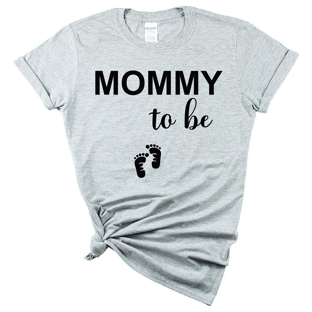 Matching Family Outfits - Mommy To Be T-Shirt - Grey