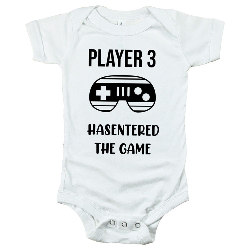 Matching Family Outfits - Baby "Player 3" Romper - White