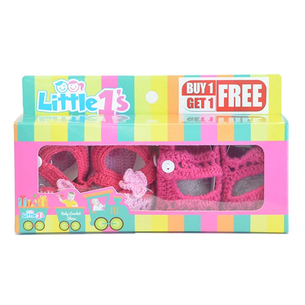 Little 1's - Baby Shoes - Pink & Fuschia - Buy 1 Get 1 Free