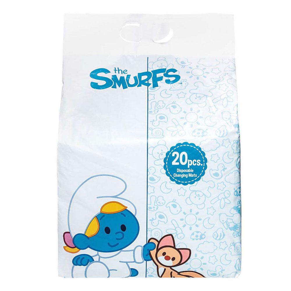 Smurf - Polybag of 20 Disposable Changing Mats