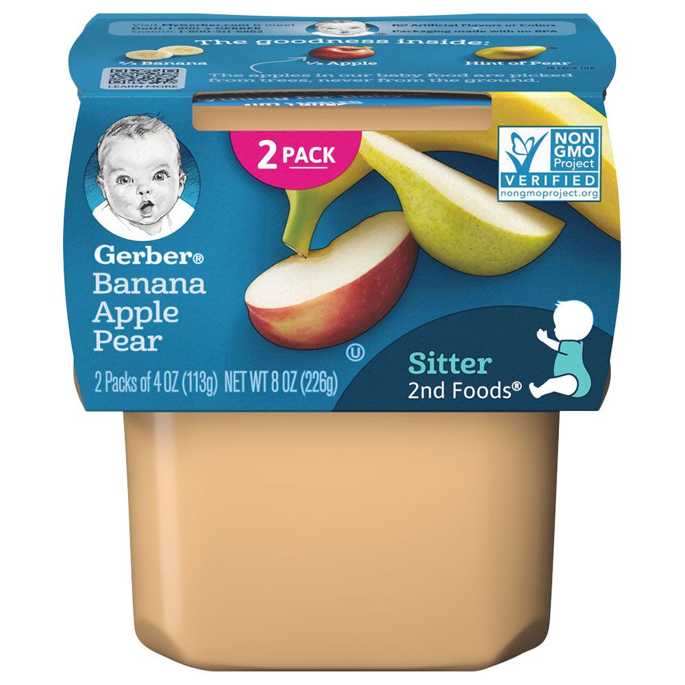 Gerber - 2nd Food Banana Apple Pear 2 x 4 Oz