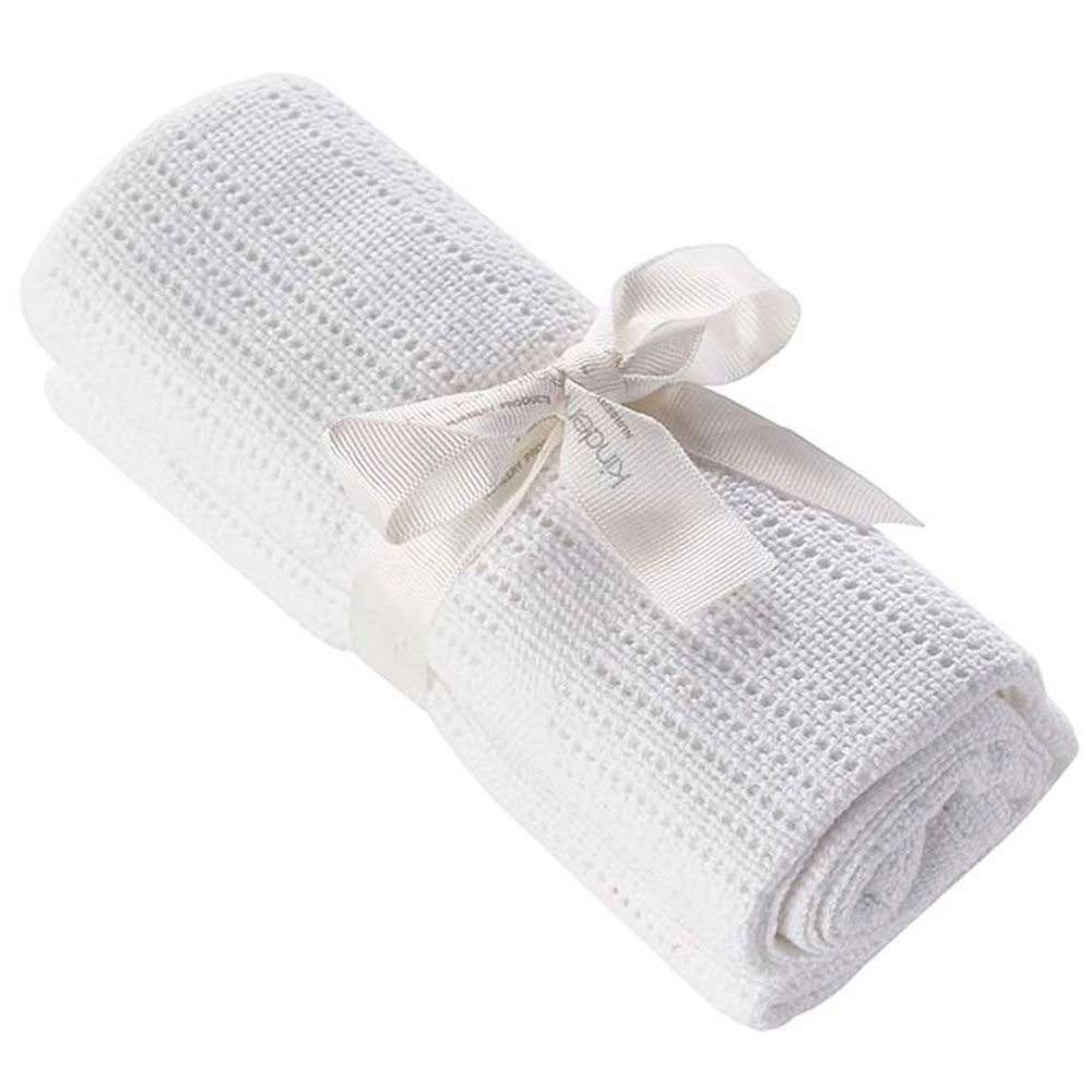 Kinder Valley - Cotton Cellular Blanket - White