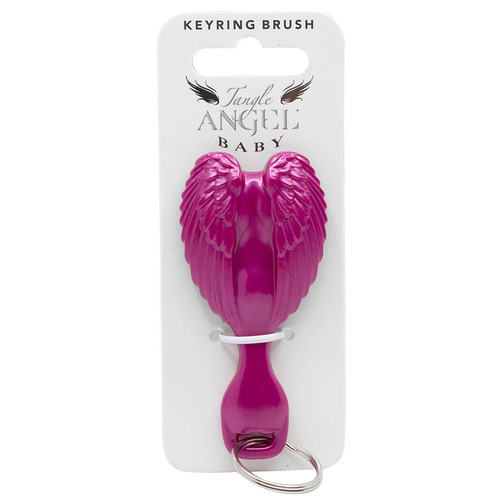 Tangle Angel - Mini Hair Brush Key Ring Fuschia