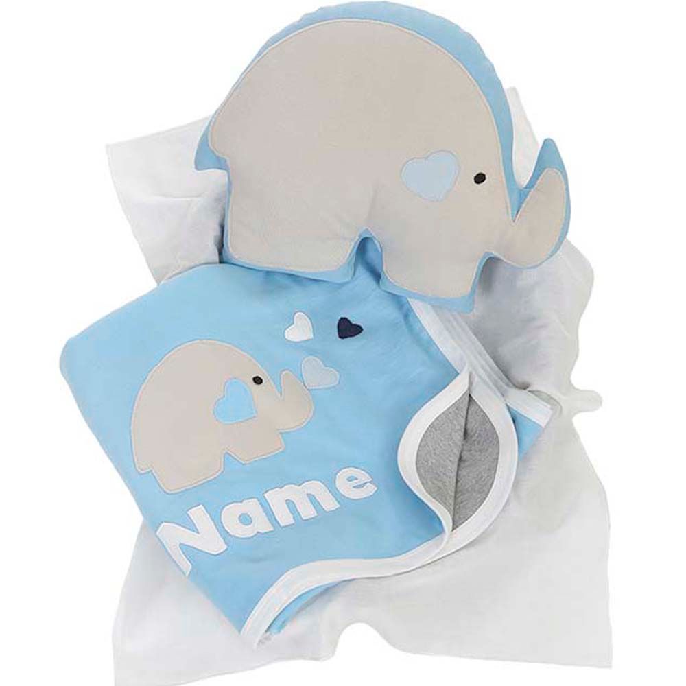 Mi Dulce An'ya - 2pc. Elephant Shape Personalised Cot Set