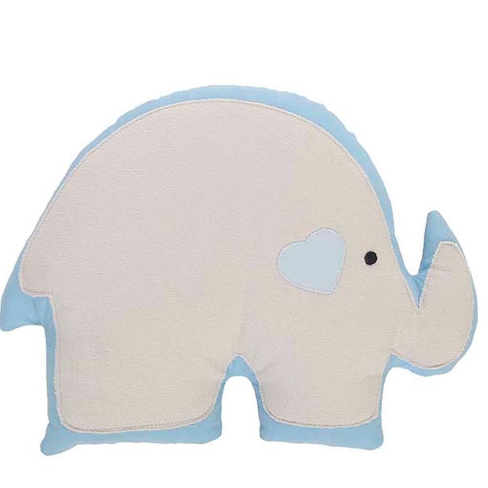 Mi Dulce An'ya - Elephant Shape Cushion - Light Brown/Blue