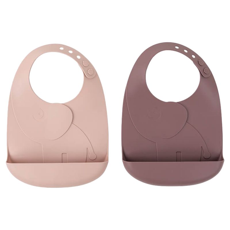 Done by Deer - Peekaboo Elphee Bib - Pack of 2 - Powder