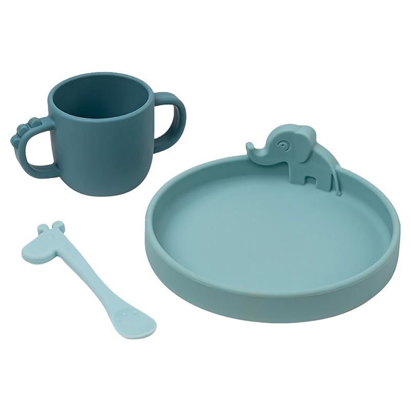 Done By Deer - Peekaboo Dinner Set Deer Friends - Blue