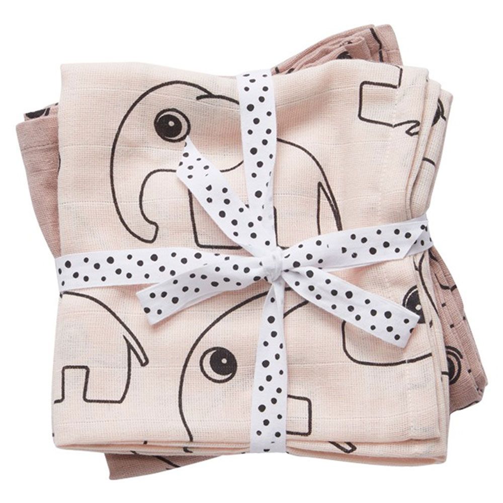 Done By Deer - Swaddle 2-Pack Contour - Powder