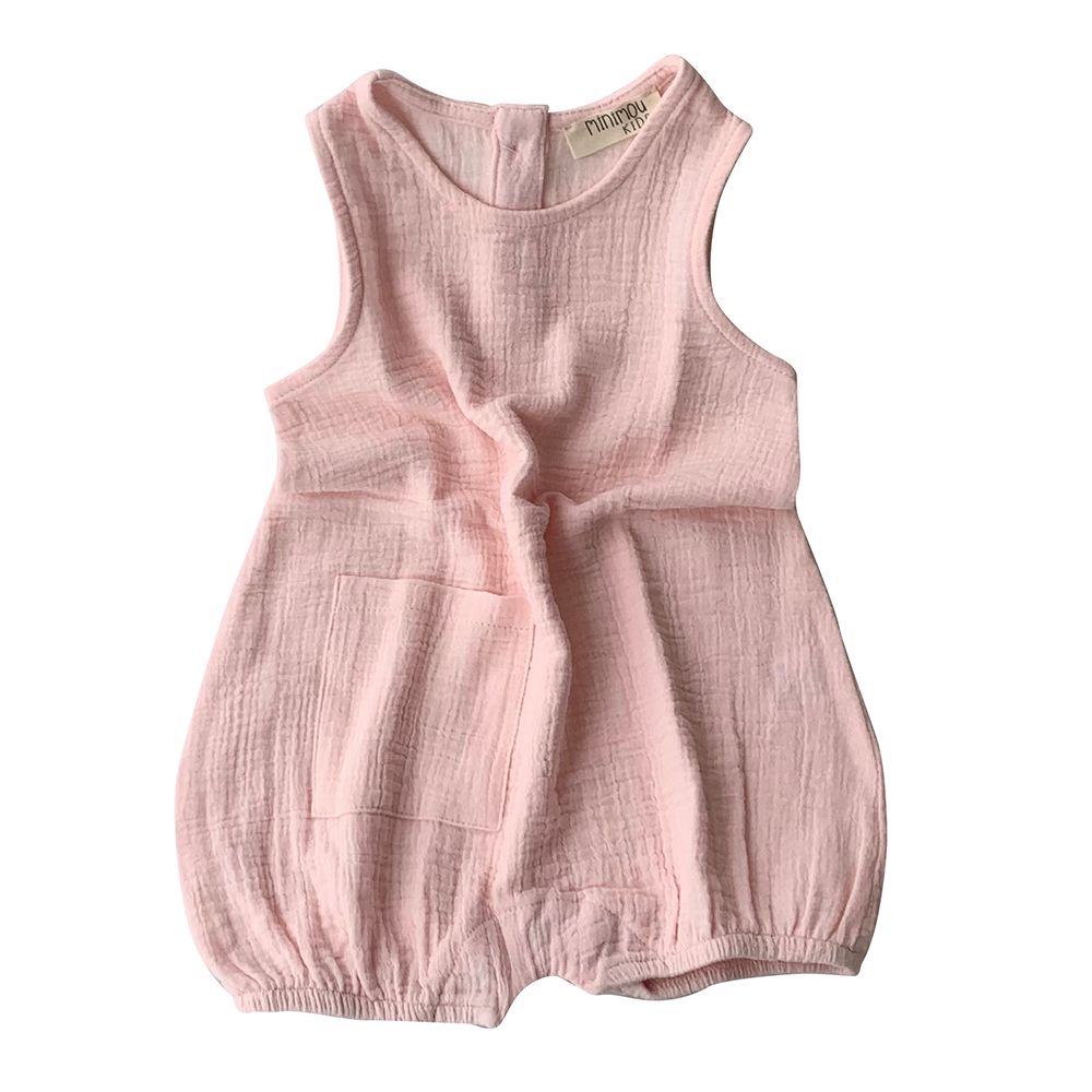 Minimou Kids - Girl Cotton Jumpsuit - Pink