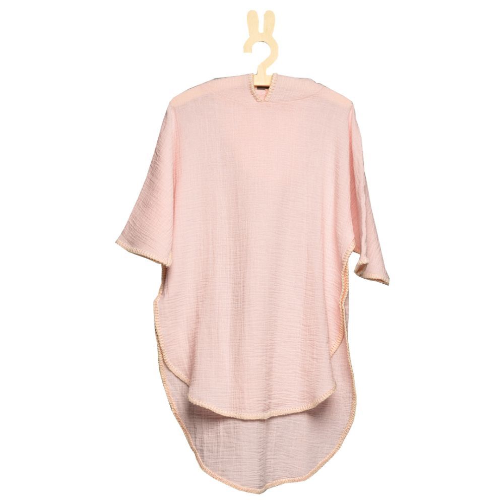 Minimou Kids - Cotton Muslin Beach Poncho - Pink