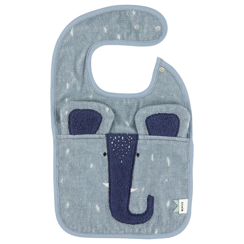 Trixie - Bib Mrs. Elephant - Blue