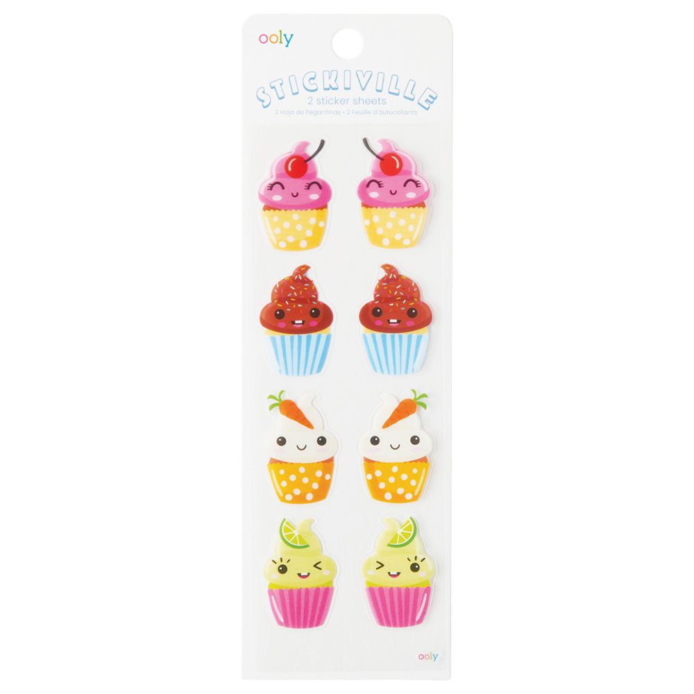 Ooly - Stickiville Stickers - Skinny - Happy Cupcakes