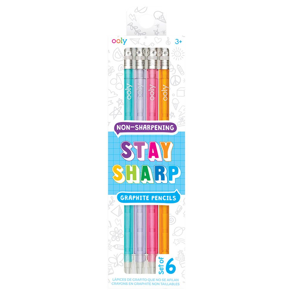 Ooly - Stay Sharp Rainbow Pencils - Set Of 6