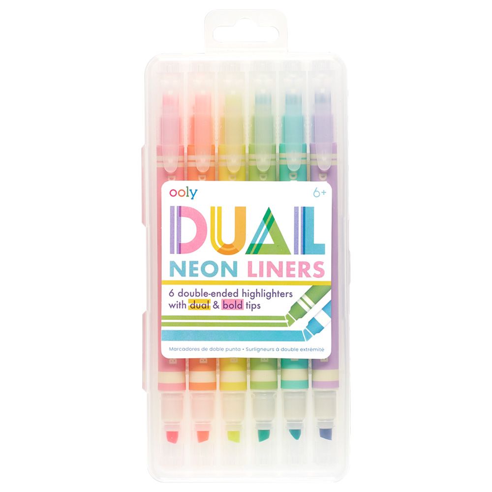 Ooly - Dual Liner Double Ended Neon Highlighters - Set Of 6