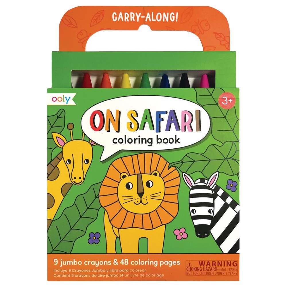 Ooly - Carry Along Colouring Book Set - On Safari