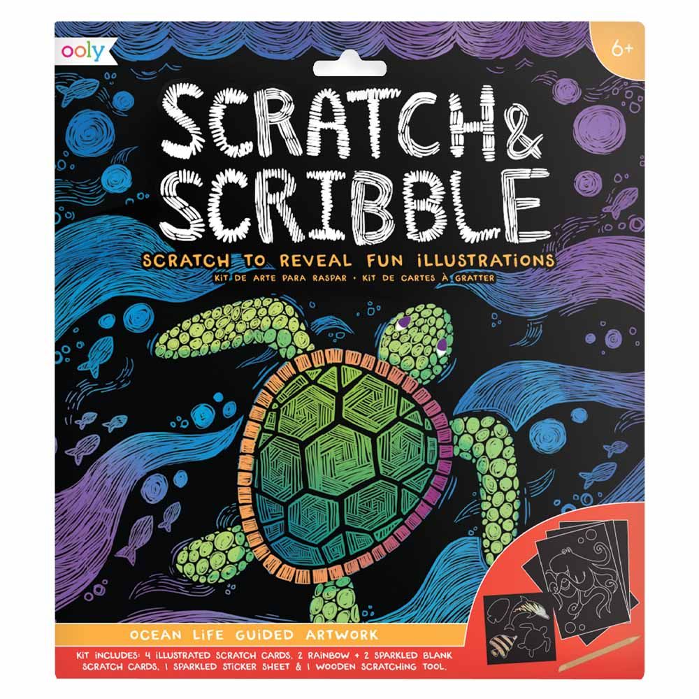 Ooly - Scratch & Scribble Art Kit - Ocean Life