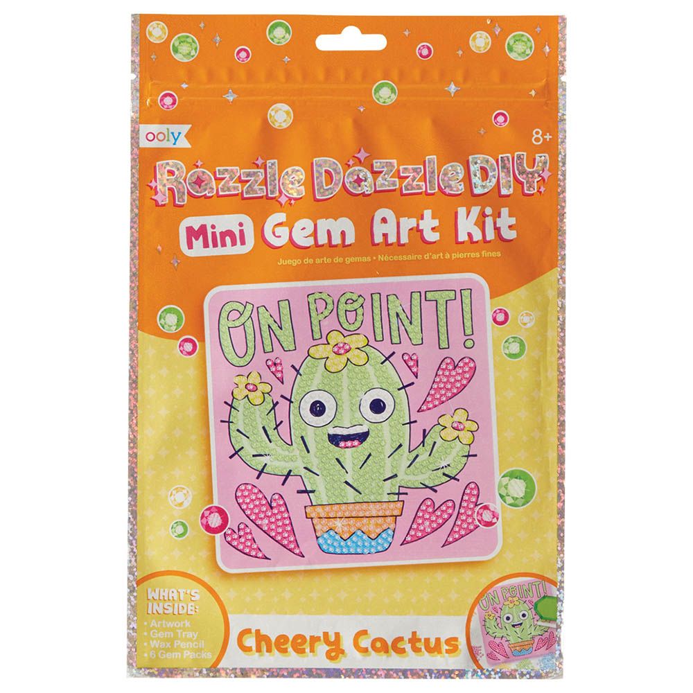 Ooly - Razzle Dazzle Mini Gem Art Kit - Cheery Cactus