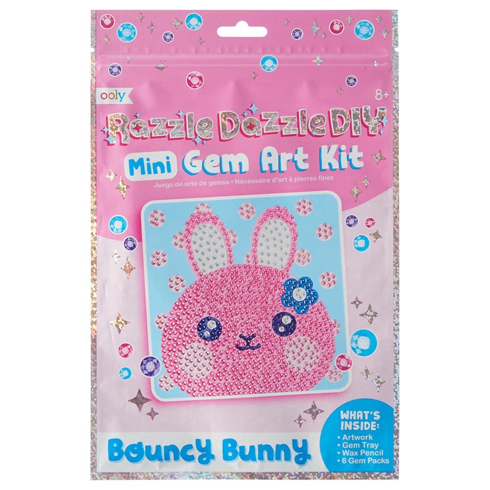 Ooly - Razzle Dazzle Mini Gem Art Kit - Bouncy Bunny