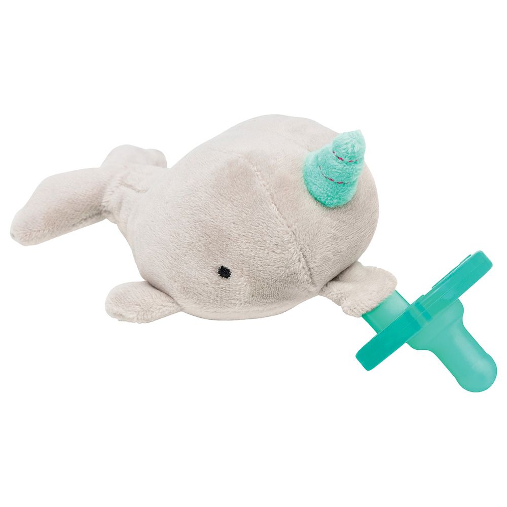 WubbaNub - Marni Narwhal Pacifier - Grey