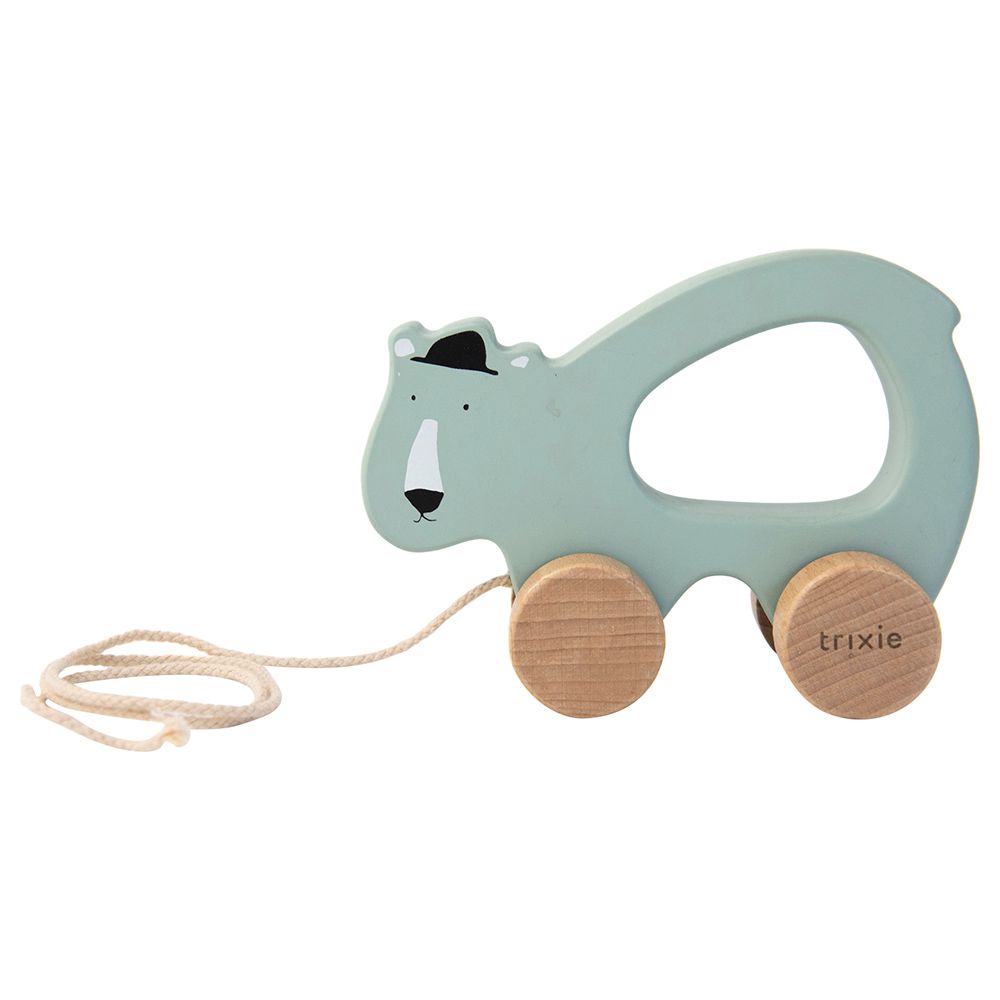 Trixie - Wooden Pull Along Toy - Mr. Polar Bear