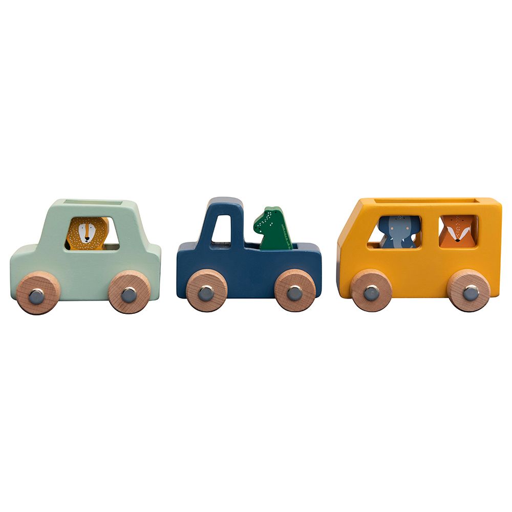 Trixie - Wooden Animal Car Set