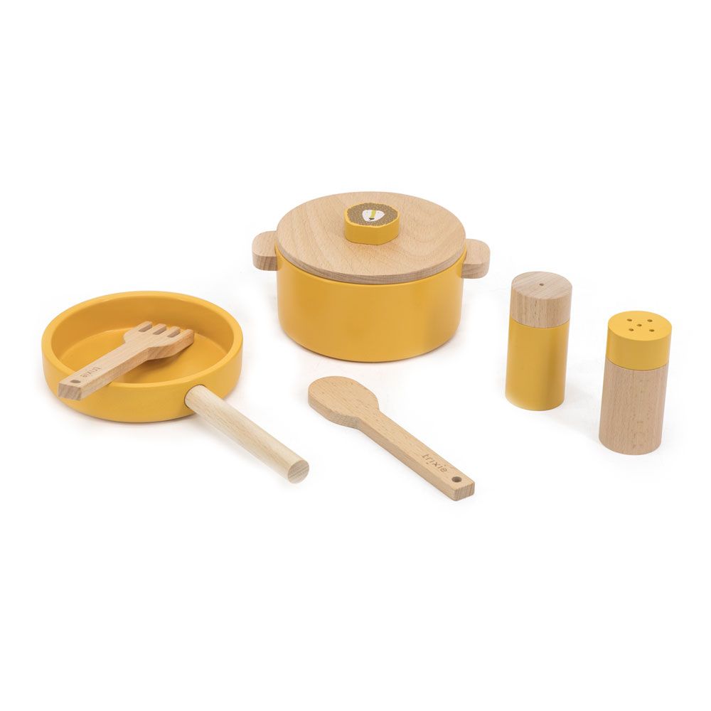 Trixie - Wooden Cooking Set - Mr. Lion - Yellow