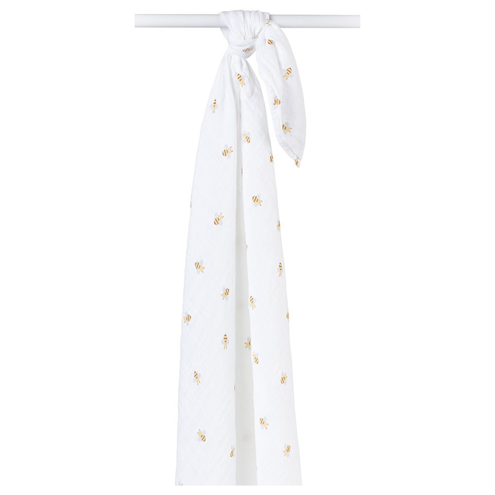 Lulujo - Muslin Swaddle - L - Bees