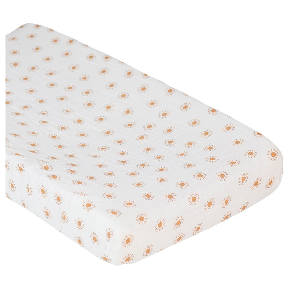 Lulujo - Muslin Change Pad Cover 80 x 40 cm - Suns