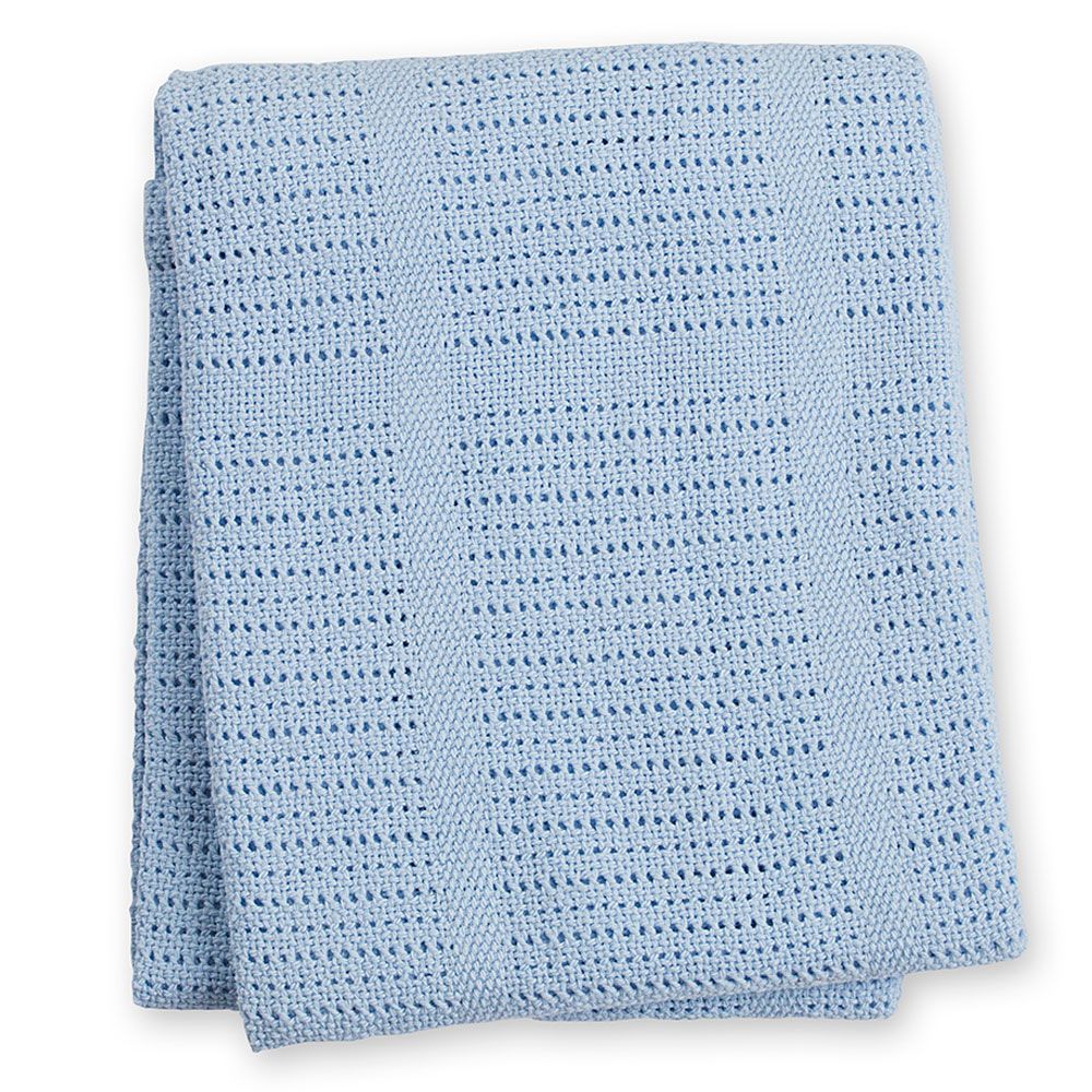 lulujo - Cellular Baby Blanket - Blue