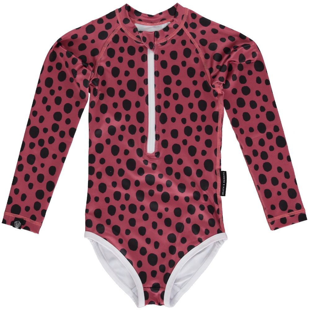 Beach & Bandits - Red Velvet Swimsuit -Long Sleeve