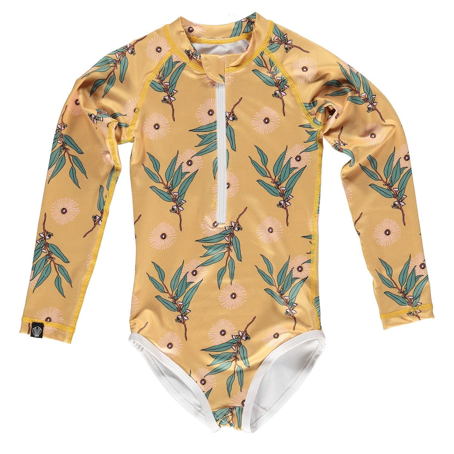 Beach & Bandits - Golden Wattle Swimsuit - Long Sleeve