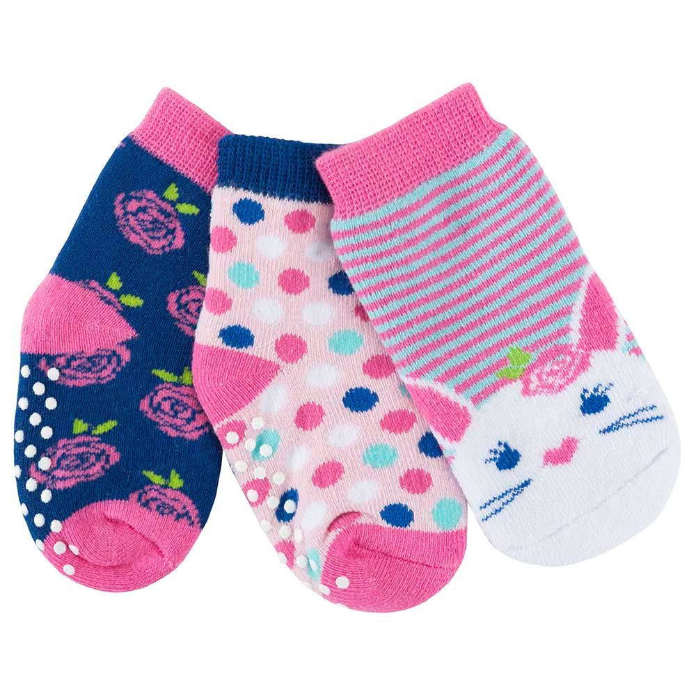 Zoocchini - Baby Terry 3Pcs Sock Set - Bella The Bunny