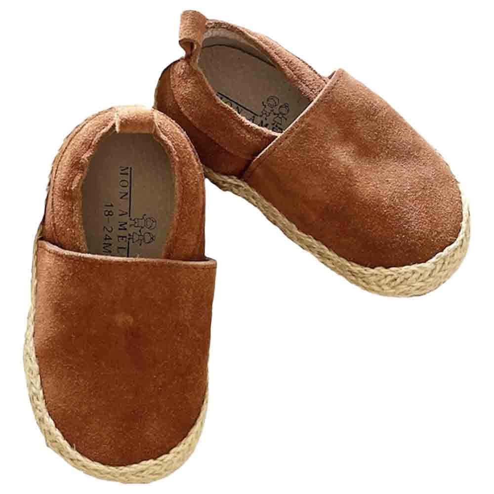 Mon.Amelissa - Baby & Kids Leather Espadrilles - Brown