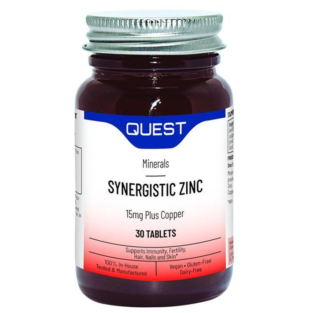 Quest - Synergistic Zinc 15mg Plus Copper Tablets - 30's